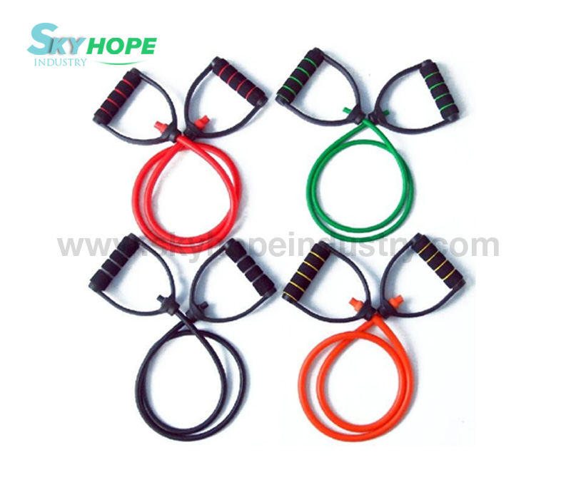 Resistance Band Exercise Tubes With Handle